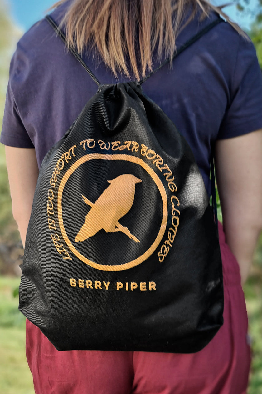 Berry Piper drawstring backpack