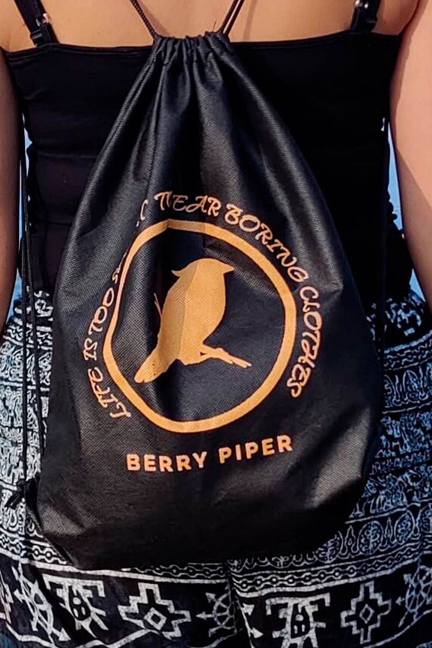 Berry Piper drawstring backpack