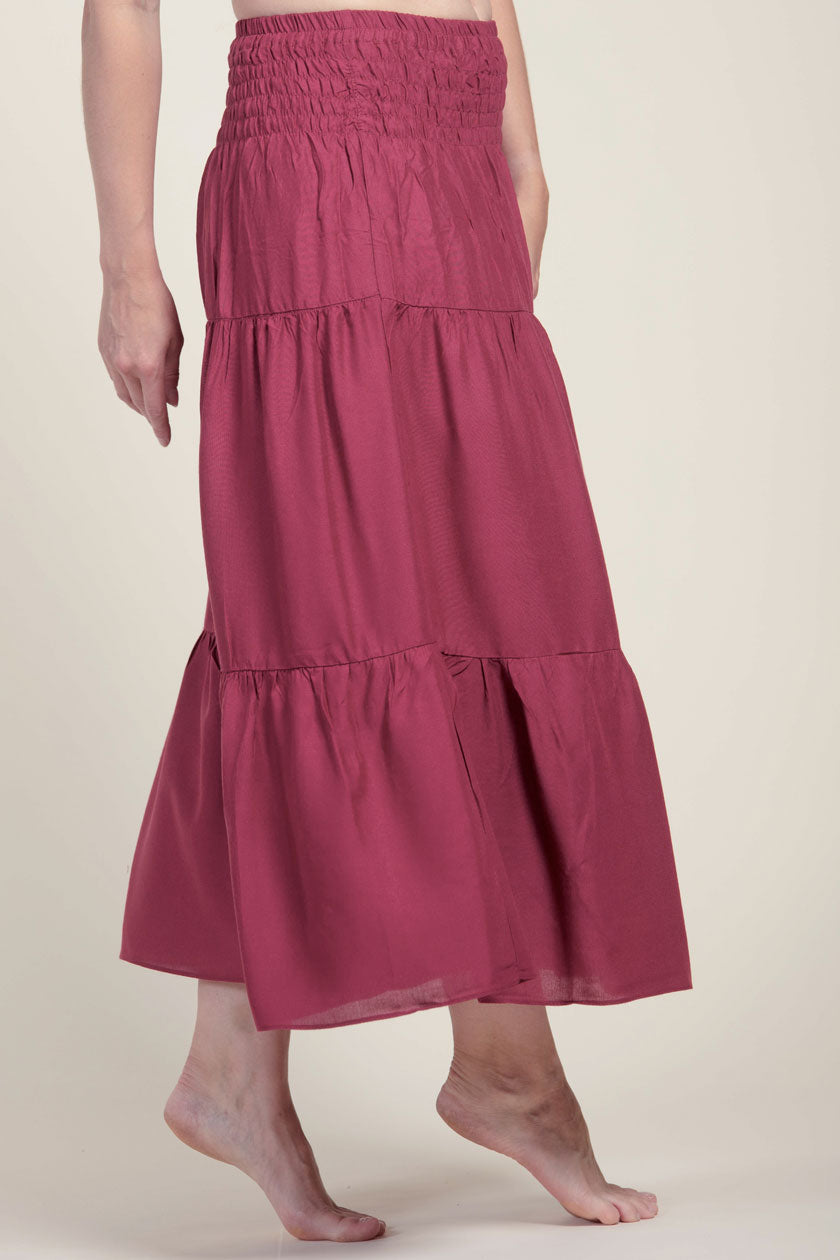 Boho Burgundy Artisan Skirt