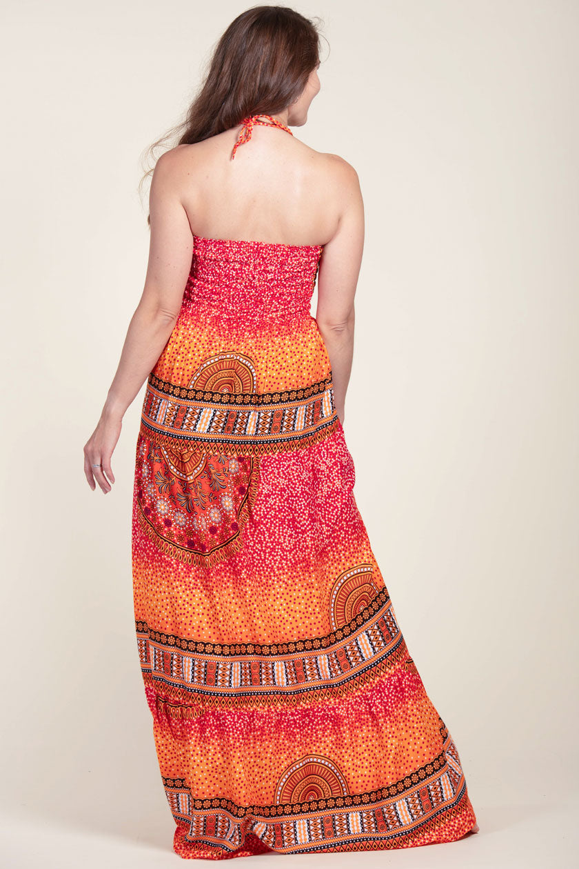 Chakra Orange Artisan Bandeau Maksimekko