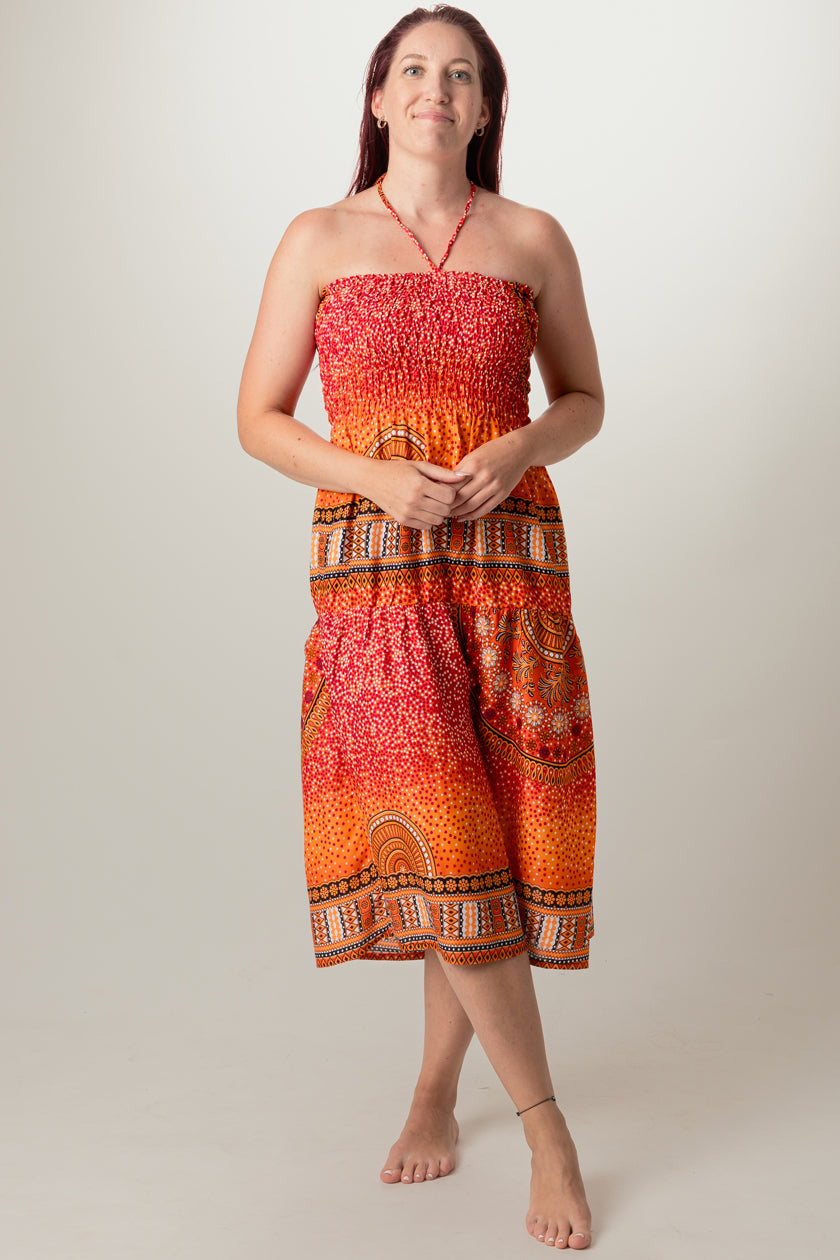 Chakra Orange Artisan Bandeau Midimekko