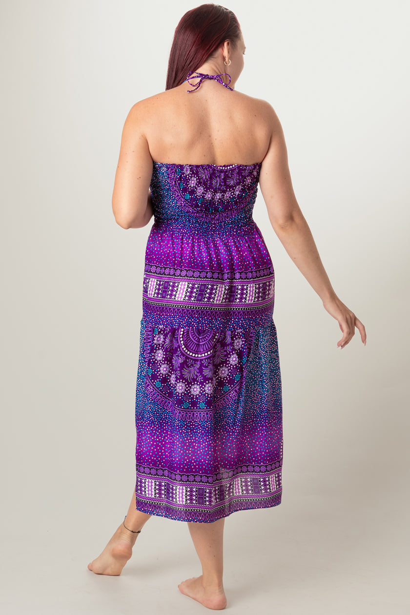 Chakra Purple Artisan Bandeau Midimekko