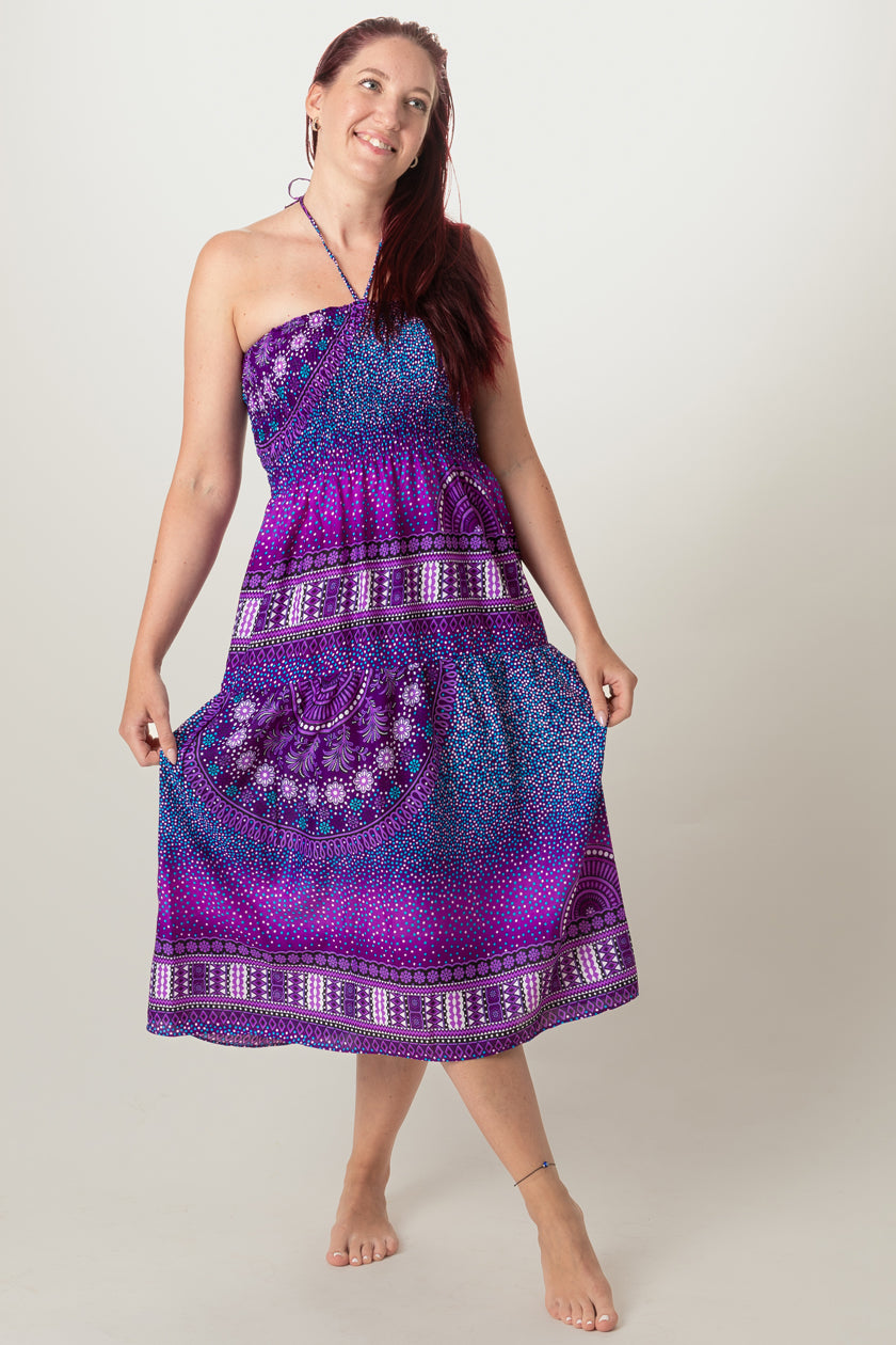 Chakra Purple Artisan Bandeau Midimekko