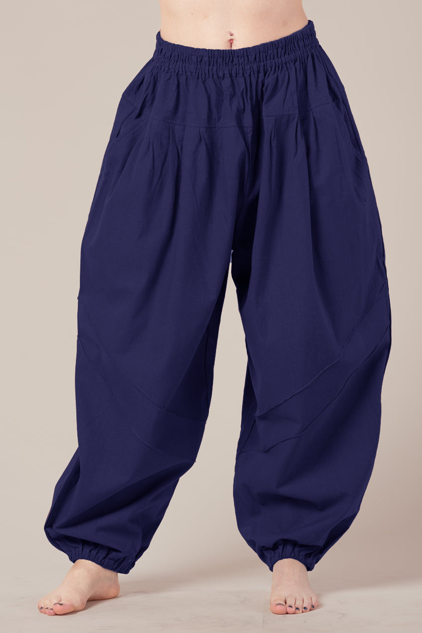 Hill Tribe Unisex Blue Artisan Harem Pants