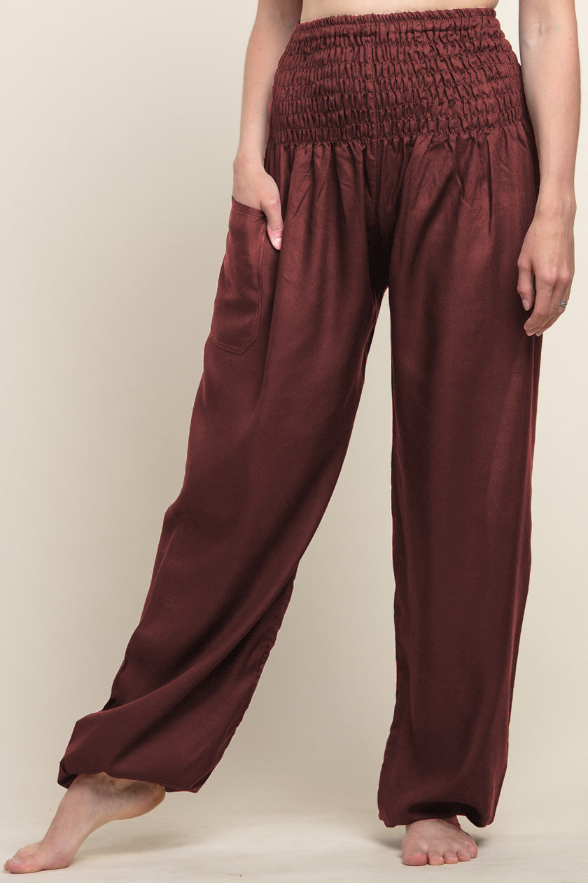 Extended Boho Royal Brown Artisan Haaremihousut