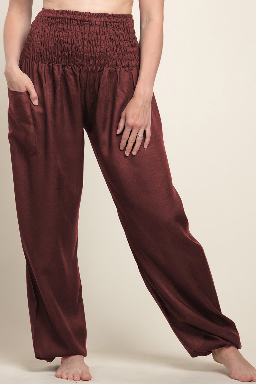 Extended Boho Royal Brown Artisan Haaremihousut