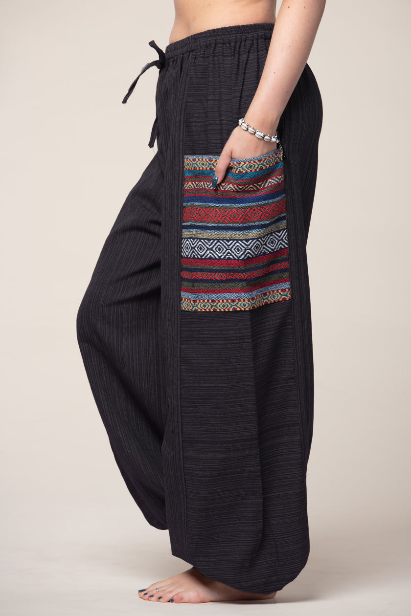 Hill Tribe Unisex Charcoal Artisan Haaremihousut