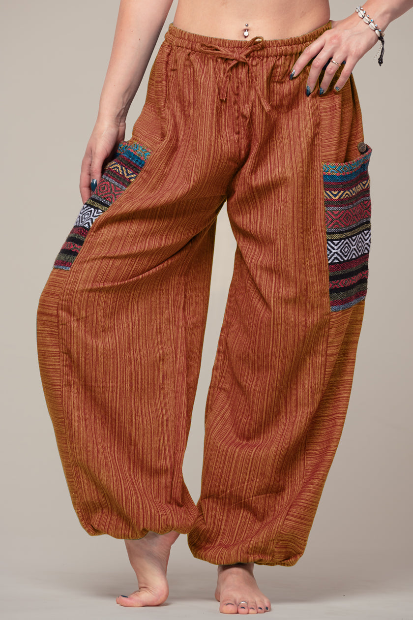 Hill Tribe Unisex Copper Artisan Haaremihousut
