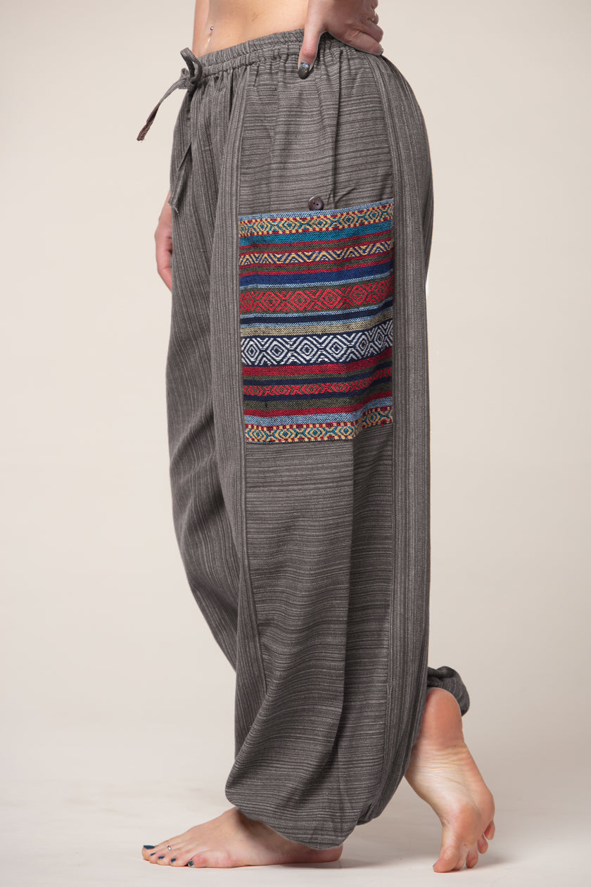 Hill Tribe Unisex Gray Artisan Haaremihousut