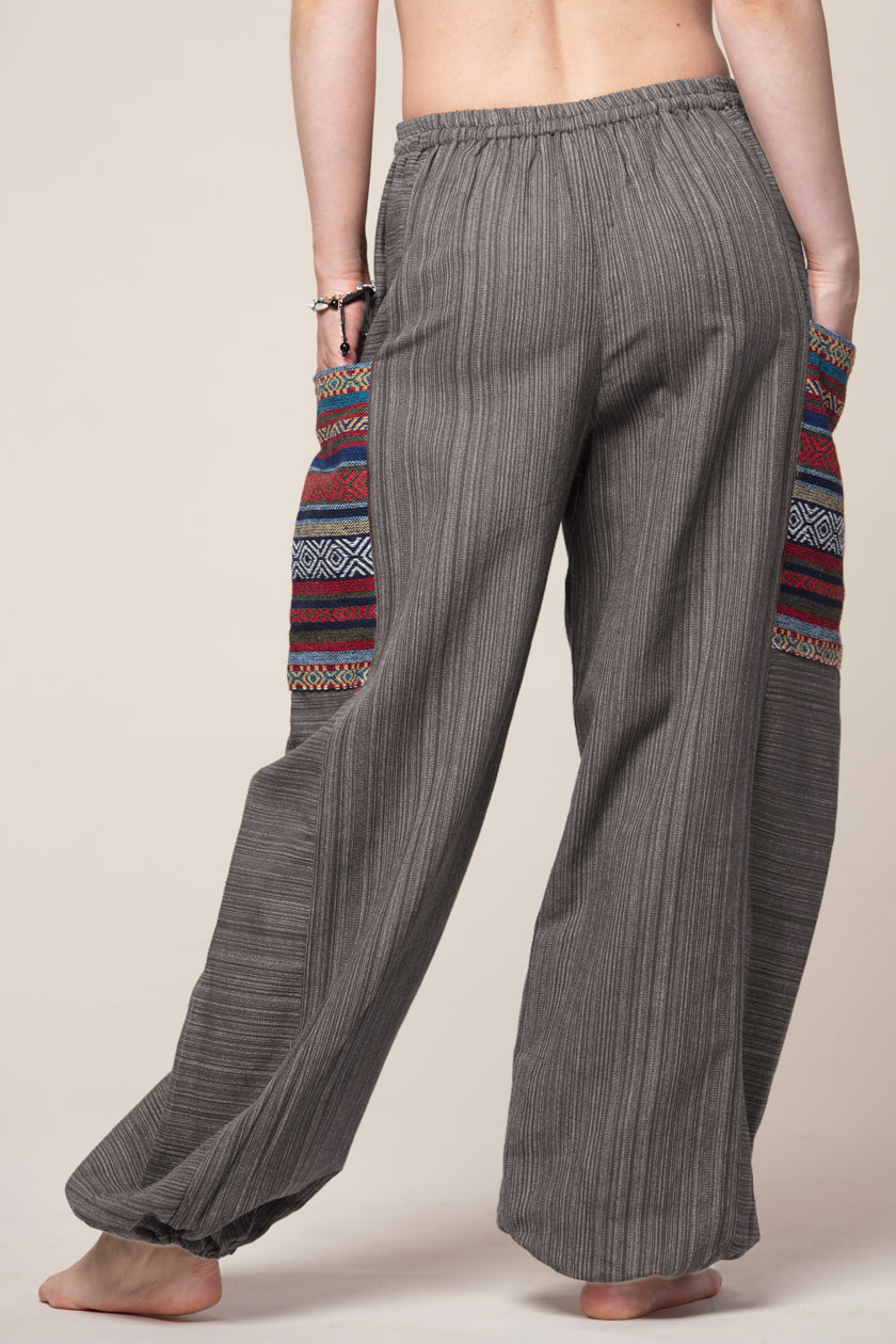Hill Tribe Unisex Gray Artisan Haaremihousut