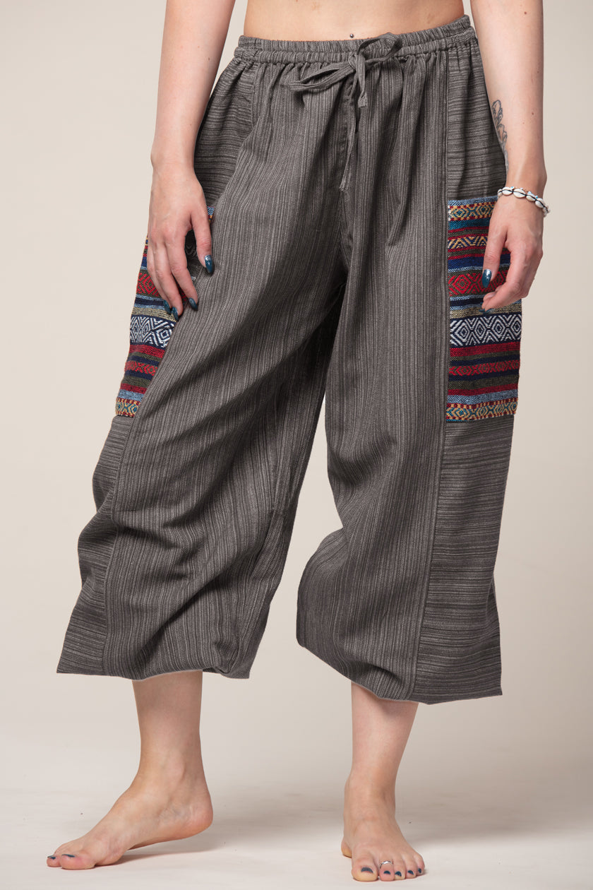 Hill Tribe Unisex Gray Artisan Haaremihousut