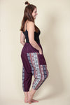 Aztec Elephant Purple Medium Low Cut Haaremihousut