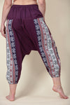 Aztec Elephant Purple Medium Low Cut Haaremihousut