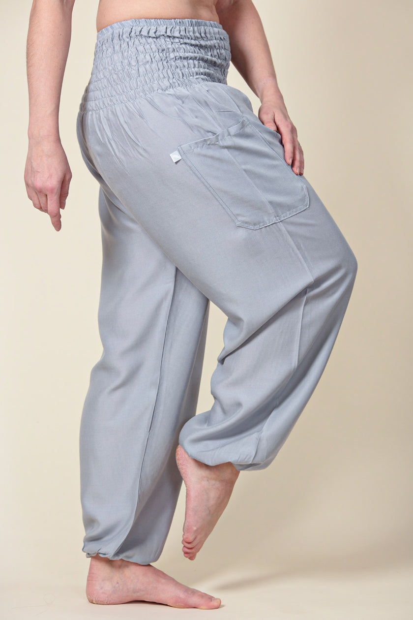 Boho Gray Artisan Harem Pants