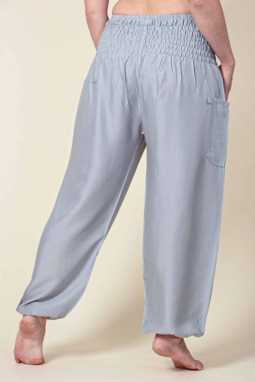 Boho Gray Artisan Harem Pants
