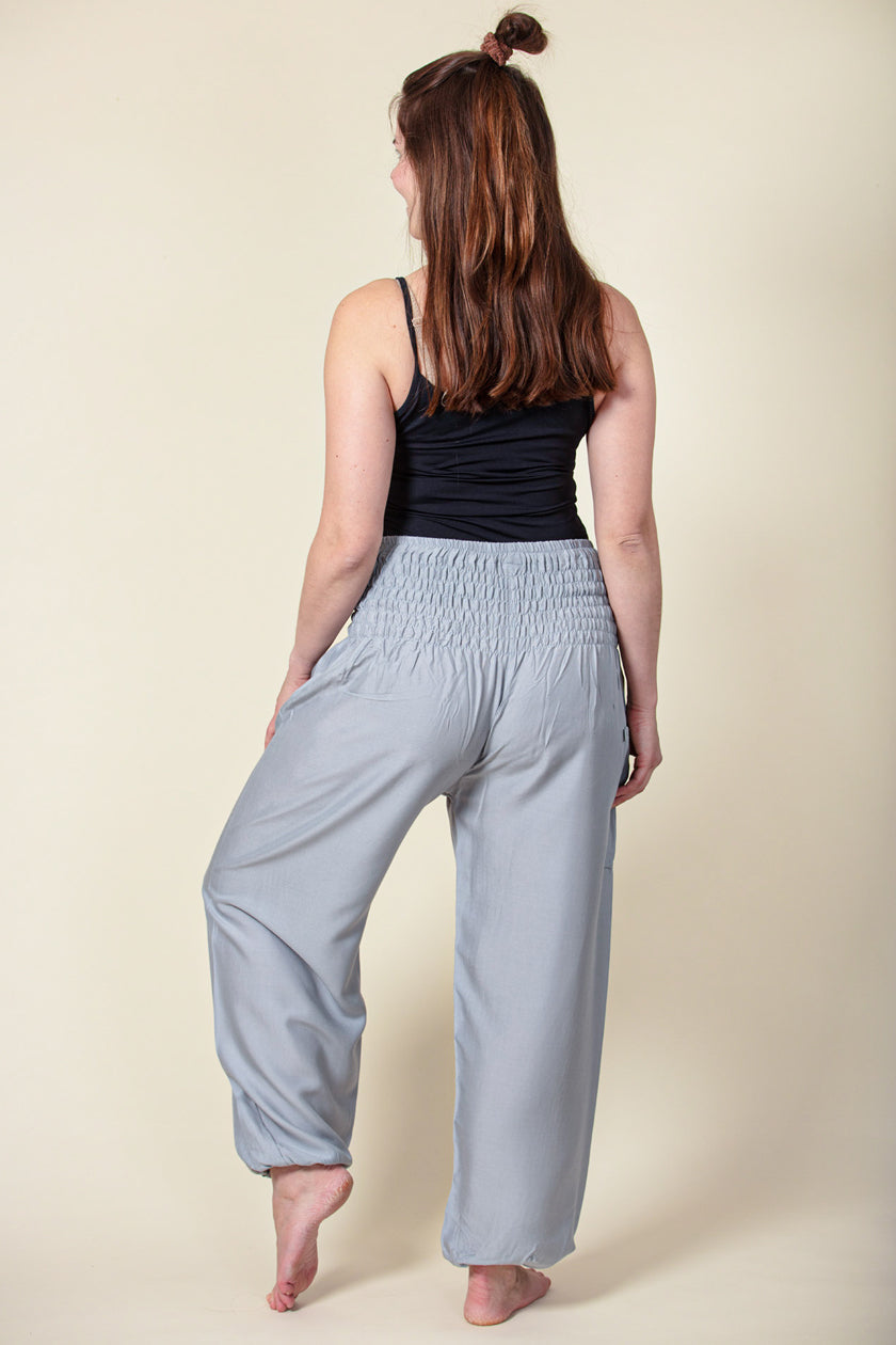 Boho Gray Artisan Harem Pants