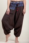 Pinstripe Elephant Brown Hill Tribe Artisan Low Cut Haaremihousut