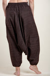 Pinstripe Elephant Brown Hill Tribe Artisan Low Cut Haaremihousut