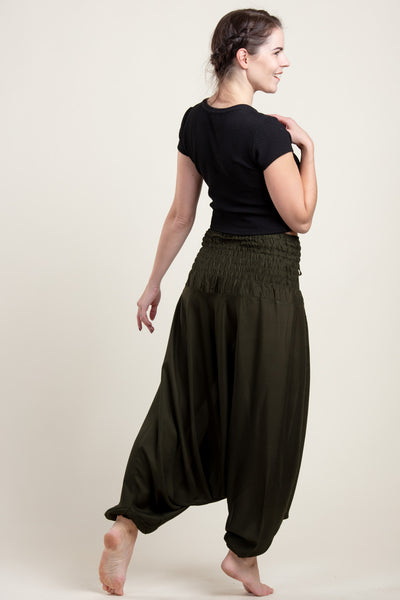 Boho Green Artisan Jumpsuit Haaremihousut