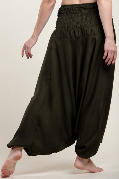 Boho Green Artisan Jumpsuit Haaremihousut