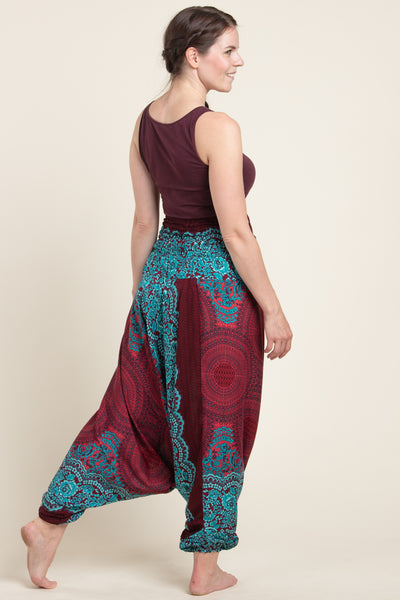 Mandala Red Artisan Jumpsuit Haaremihousut