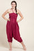 Boho Burgundy Artisan Jumpsuit Haaremihousut