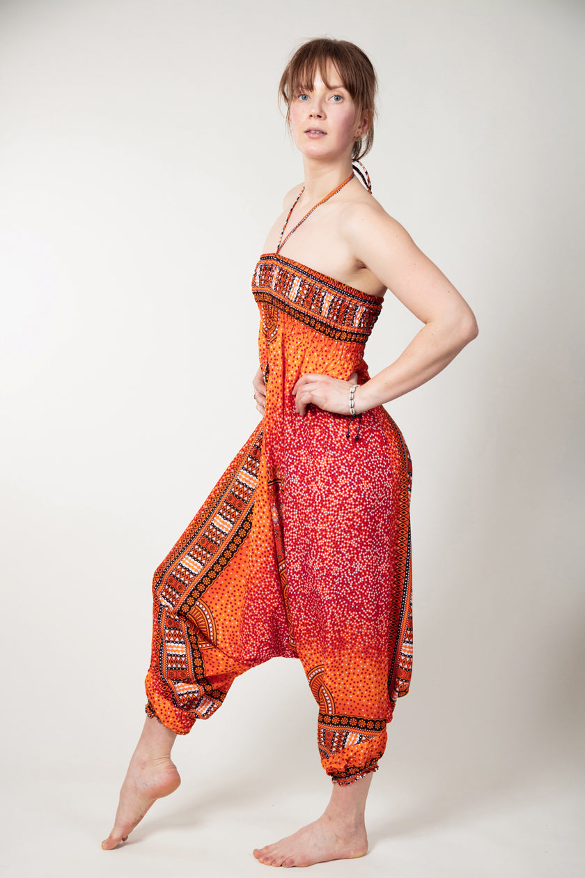 Chakra Orange Artisan Jumpsuit Haaremihousut