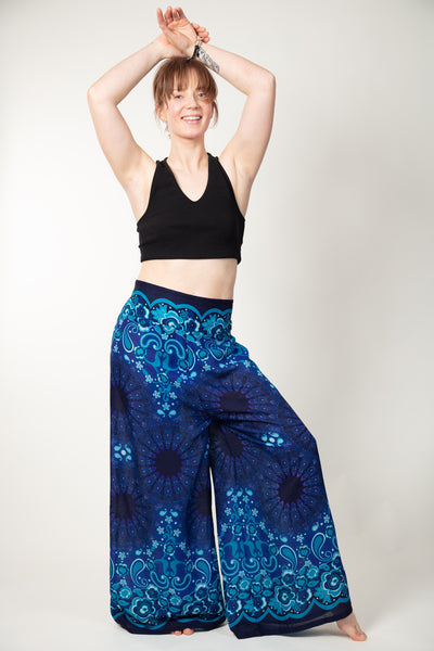 Paisley Mandala Blue Artisan Palatsihousut