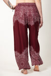 Border Mandala Maroon Artisan Haaremihousut