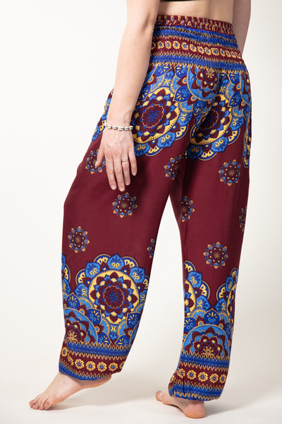 Lotus Mandala Red Artisan Haaremihousut