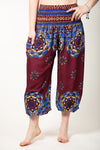 Lotus Mandala Red Artisan Haaremihousut