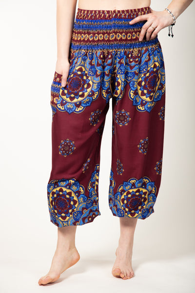 Lotus Mandala Red Artisan Haaremihousut