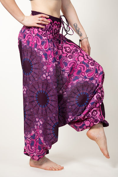 Paisley Mandala Purple Artisan Jumpsuit Haaremihousut