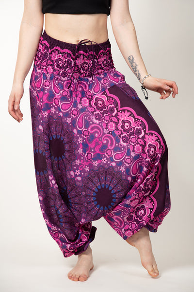 Paisley Mandala Purple Artisan Jumpsuit Haaremihousut