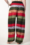 Striped Green Artisan Haaremihousut