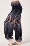 Diamond Peacock Black Artisan Haaremihousut