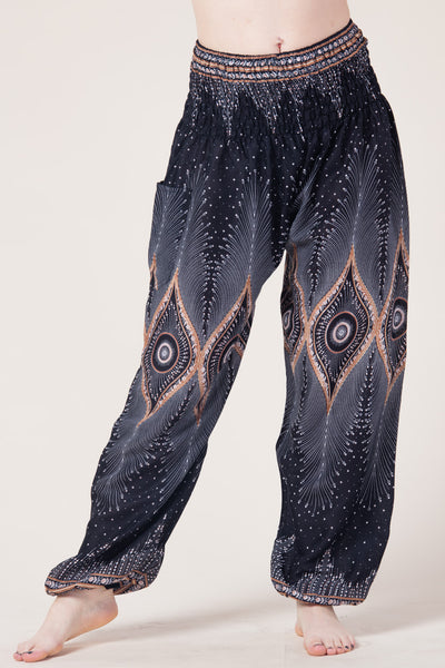 Diamond Peacock Black Artisan Haaremihousut