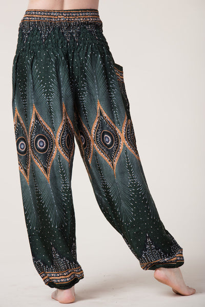 Diamond Peacock Green Artisan Haaremihousut