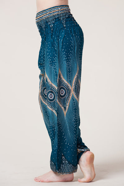Diamond Peacock Turquoise Artisan Haaremihousut