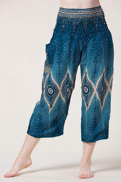 Diamond Peacock Turquoise Artisan Haaremihousut