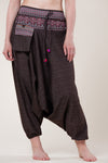 Pinstripe Brown Hill Tribe Artisan Low Cut Haaremihousut