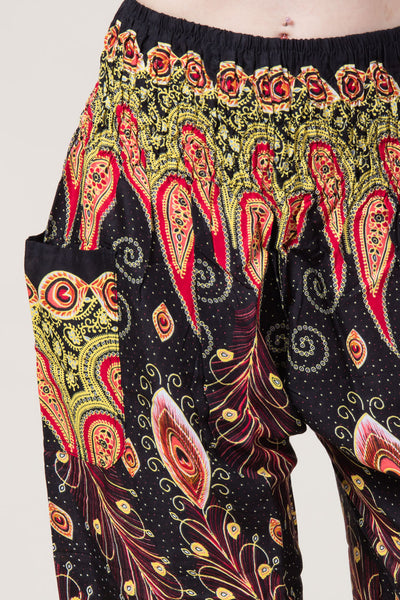 Peacock Paisley Black Artisan Haaremihousut