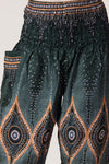 Diamond Peacock Green Artisan Haaremihousut