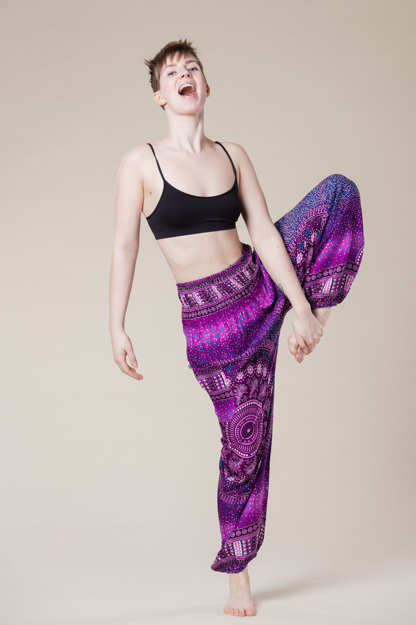 Chakra Purple Artisan Harem Pants