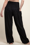 Long Boho Black Artisan Haaremihousut