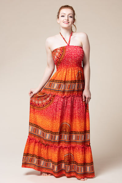 Chakra Orange Artisan Bandeau Maksimekko