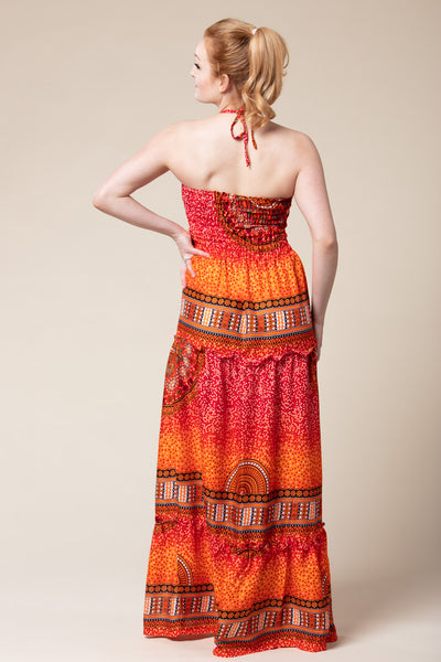 Chakra Orange Artisan Bandeau Maksimekko