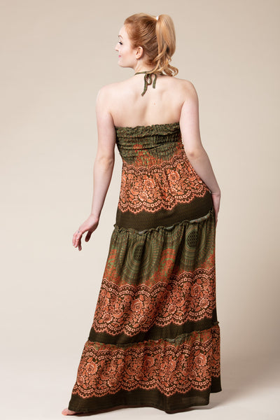 Mandala Olive Artisan Bandeau Maksimekko
