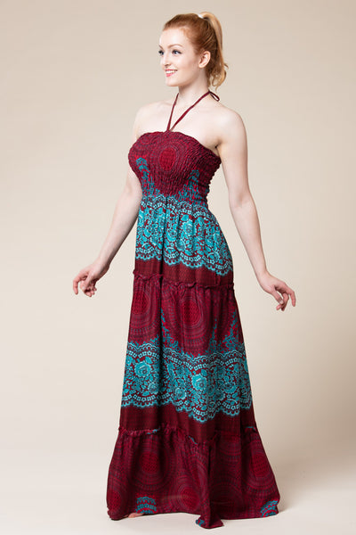 Mandala Red Artisan Bandeau Maksimekko