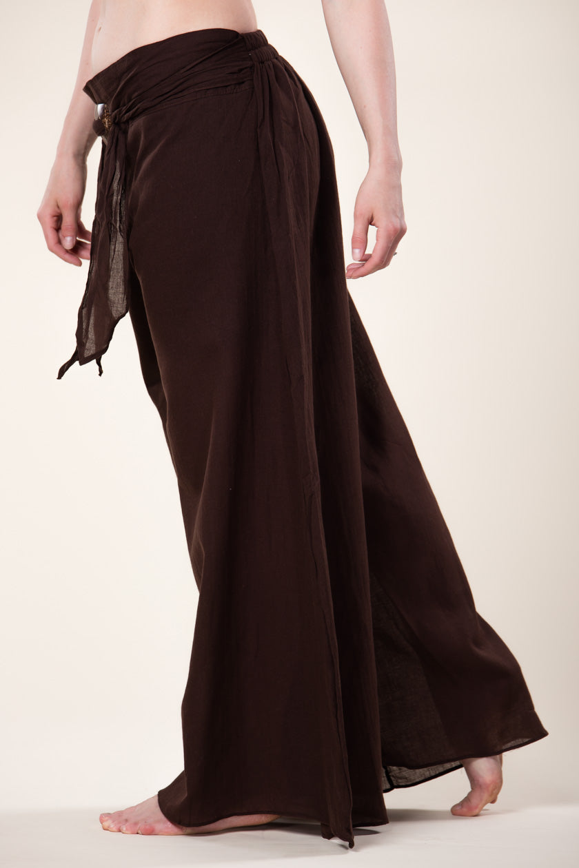 Boho Brown Cotton Artisan Palatsihousut